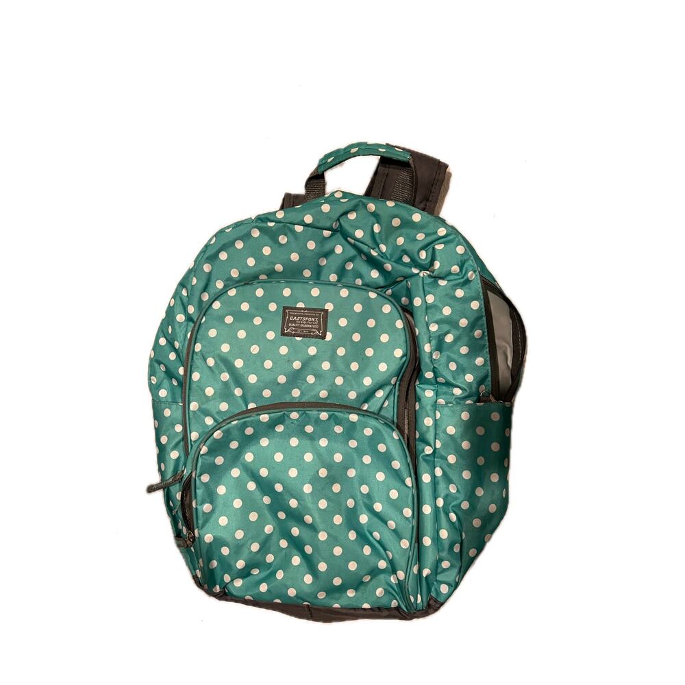 Eastsport Unisex Fashion Lifestyle Backpack, Turquoise Dots